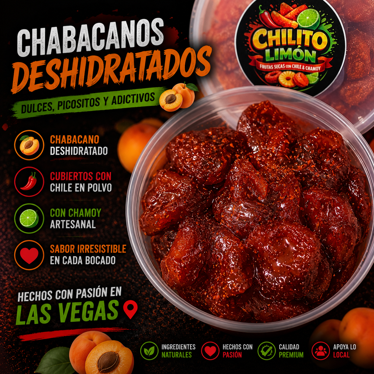 Chabacanos Deshidratados - Chilito Limón